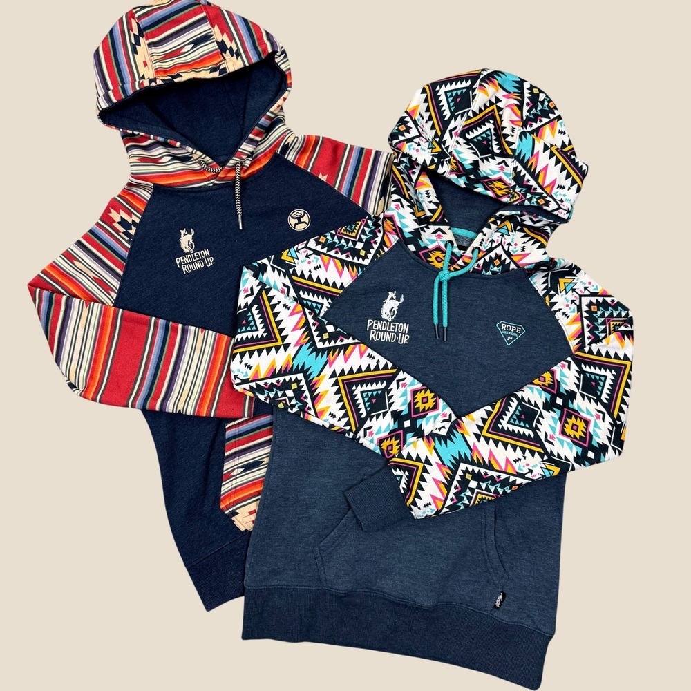 Lot of 2 Hooey Hoodies Women S Southwestern Pendleton Round-Up Western Pullover